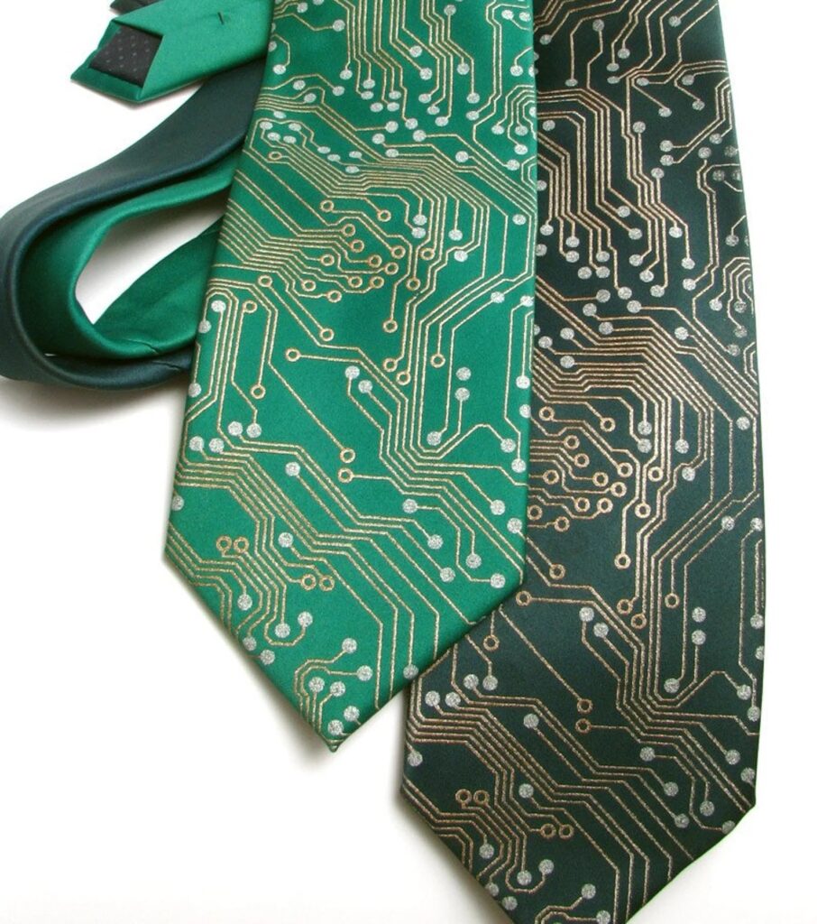 unique Circuit Board Skinny Tie gift for engnengineering