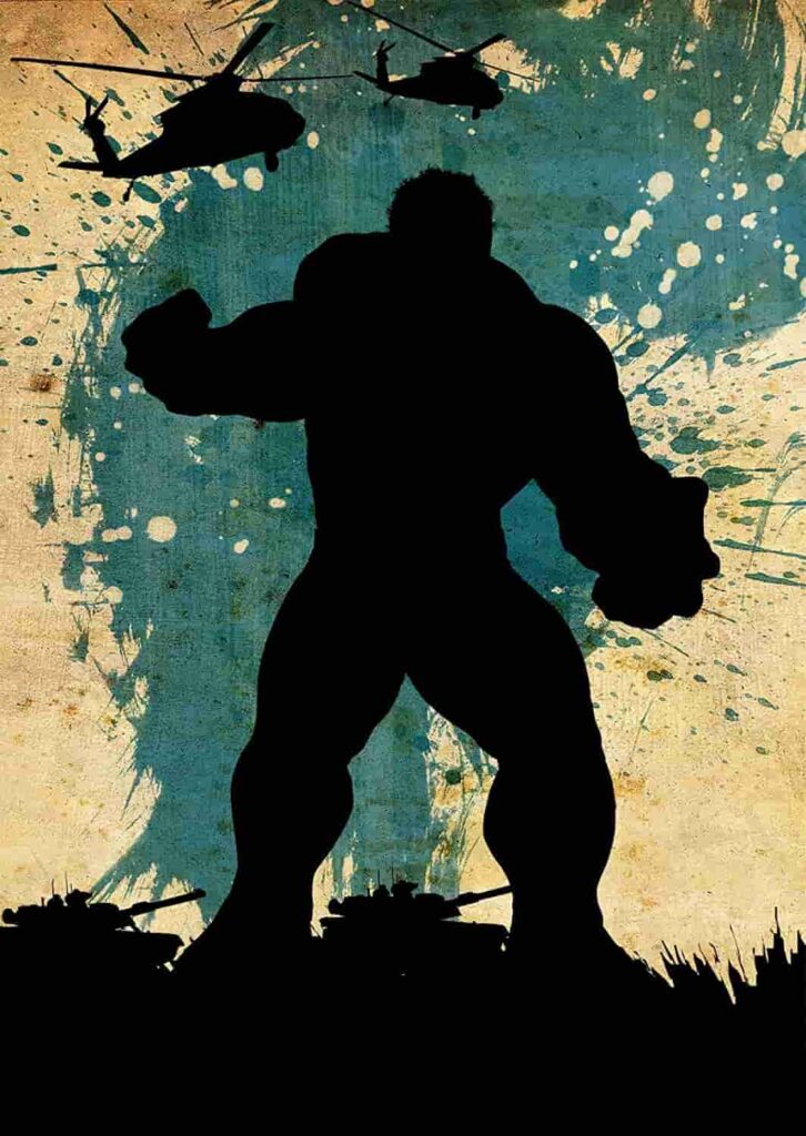 The Avengers Hulk Minimalist Watercolor Poster