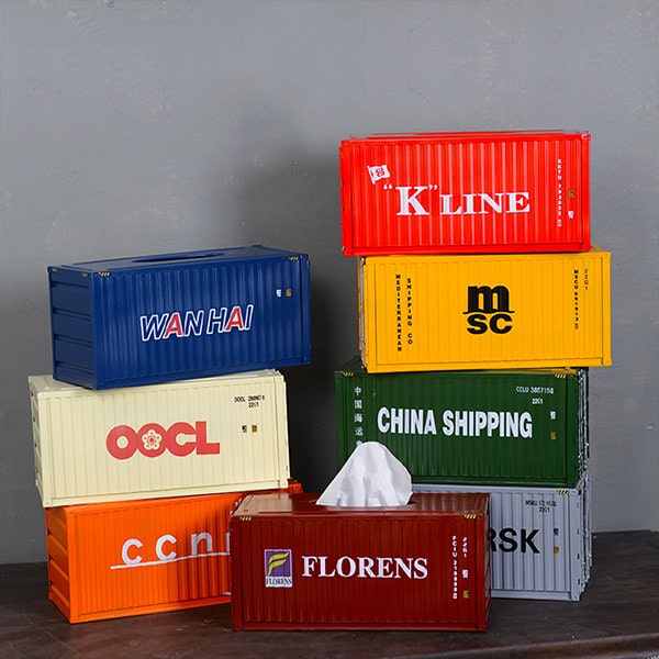 funny housewarming gifts - Cargo Container Shaped Tissue Box