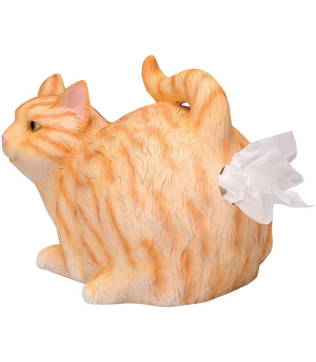 funny housewarming gifts - Cat Tissue Holder