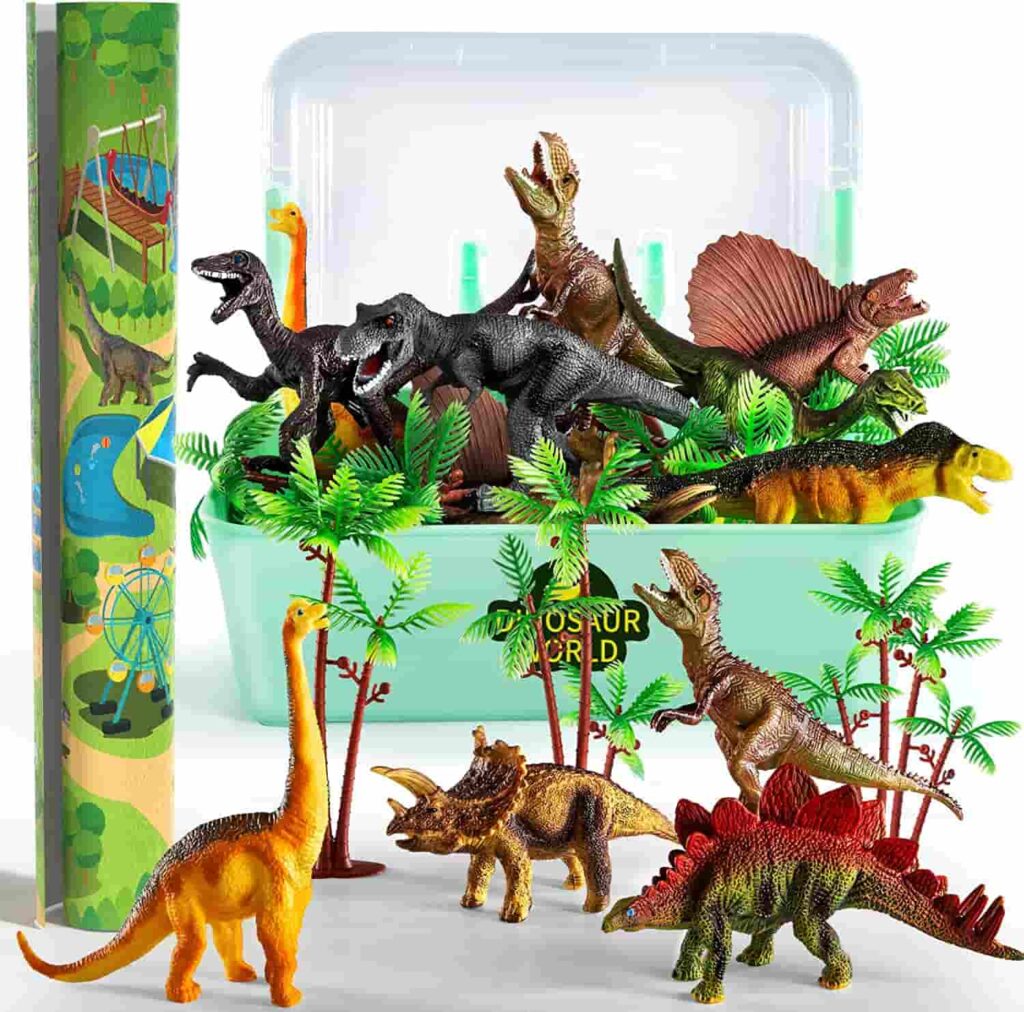 Dinosaur Toys with Activity Play Mat & Trees
