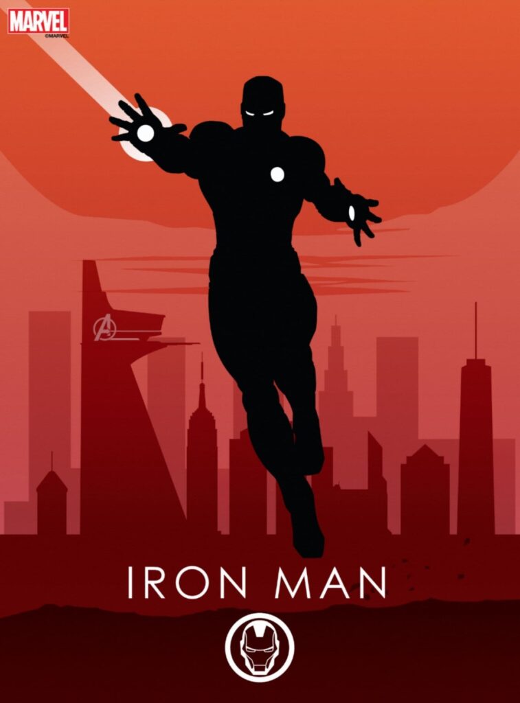 iron man Heroic Silhouette Poster