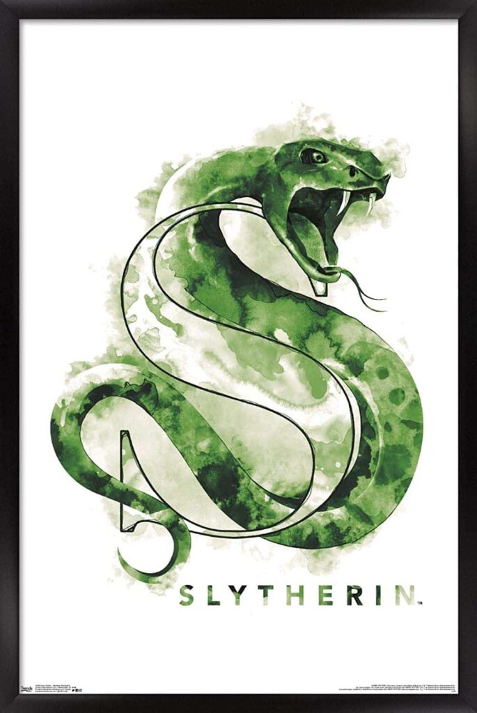 Slytherin Illustrated House Logo Wall Poster