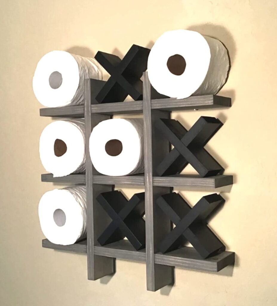 Tic Tac Toe Toilet Paper holder