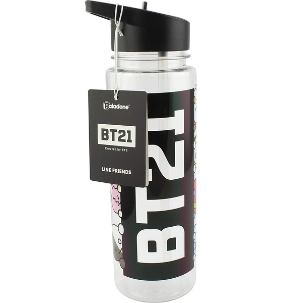 BT21 Water Bottle with Straw