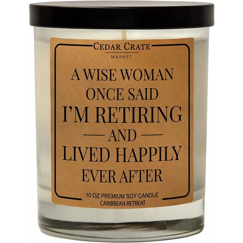 retirement gifts for coworkers - Funny Candle