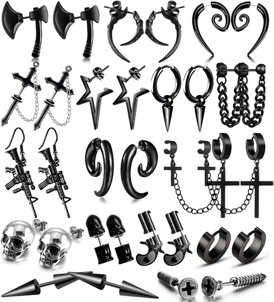 Stainless Steel Punk Y2K Earrings