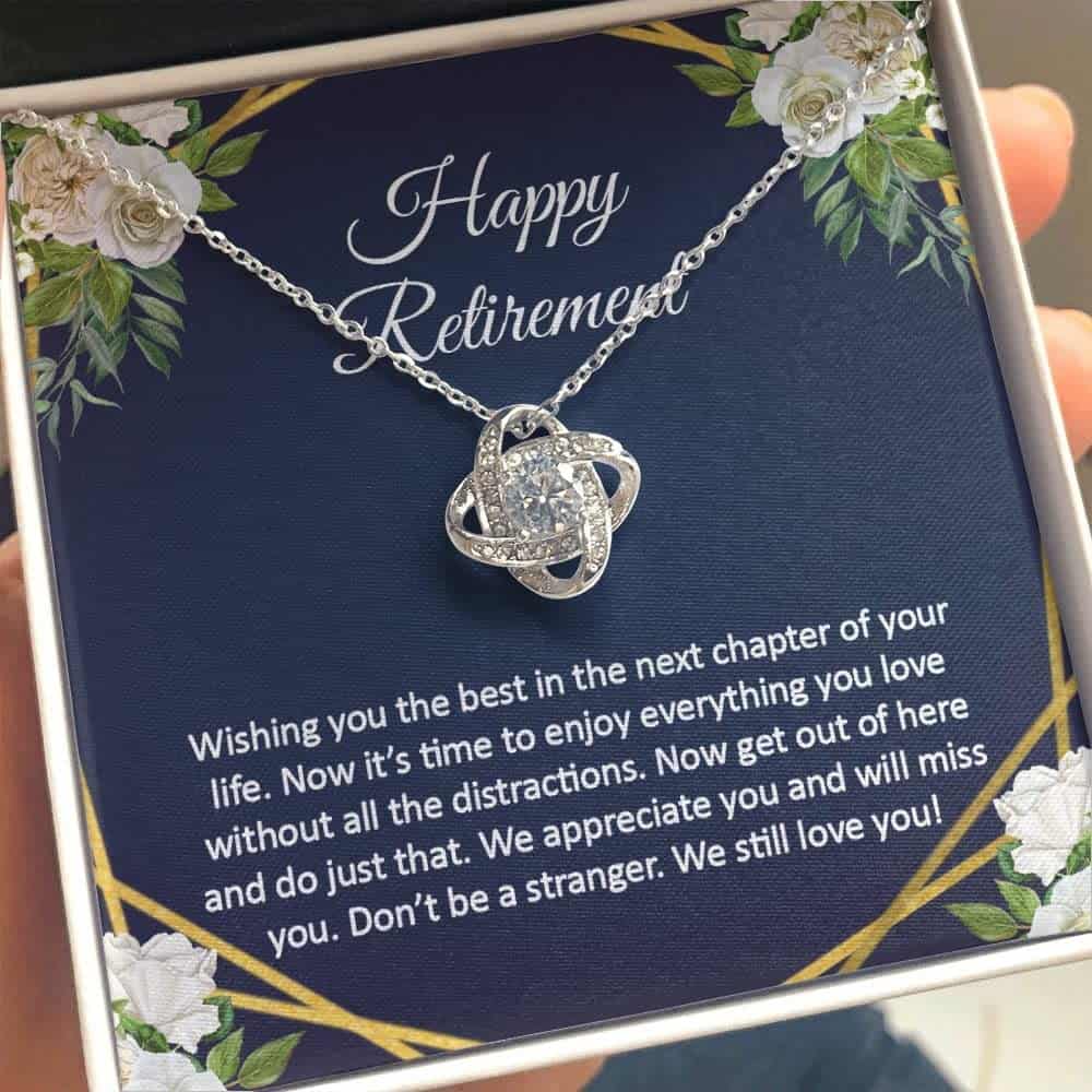 retirement gifts for coworkers - The Love Knot Necklace