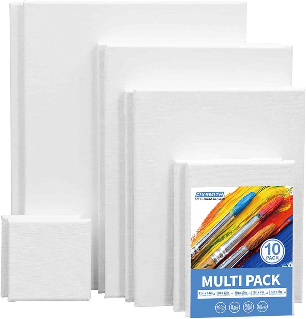 Gift Ideas for Painters - Stretched White Canvas