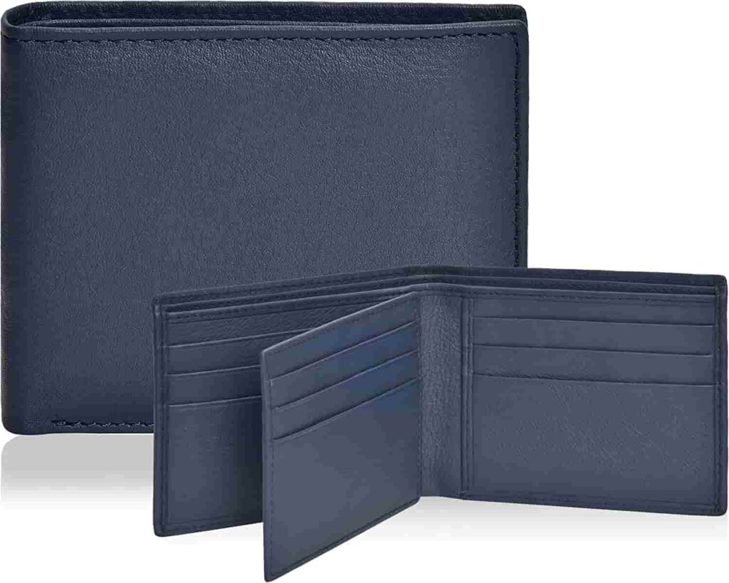 retirement gifts for dad/ Real Leather Bifold Wallet