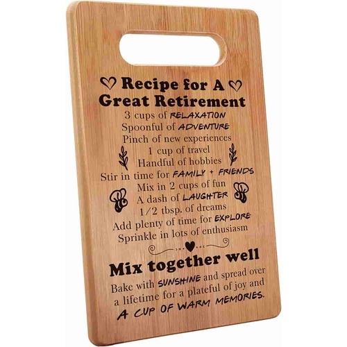 retirement gifts for dad/ Recipe Cutting Board