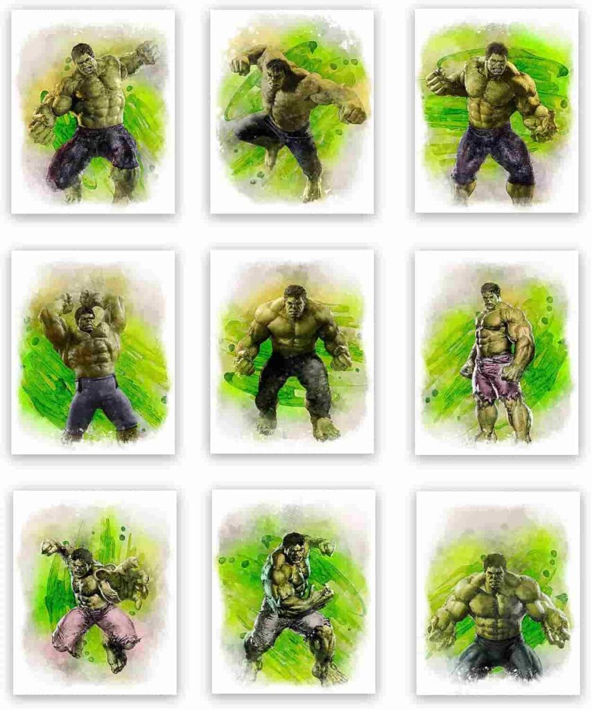incredible hulk gifts/ Watercolor Art Prints