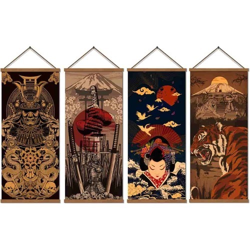 japanese gifts/ Samurai Canvas Wall Art
