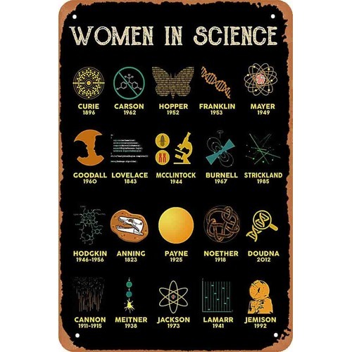 Women in Science Tin Sign
